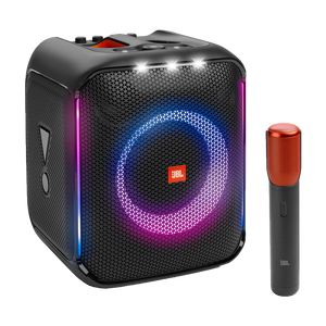 Party speaker deals with lights