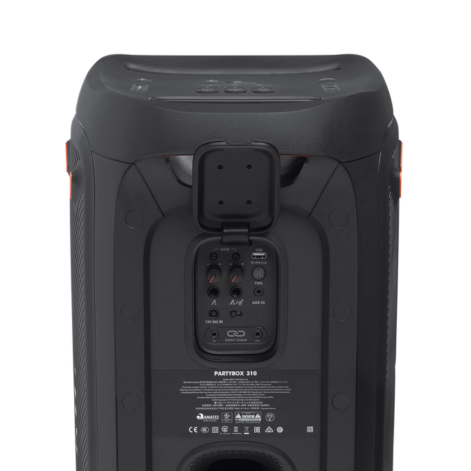 JBL Partybox 310 - Black - Portable party speaker with dazzling lights and powerful JBL Pro Sound - Detailshot 3 image number null