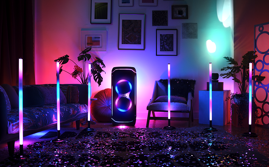عرض ضوئي مُصمّم خصيصًا لعصا JBL PartyLight - صورة