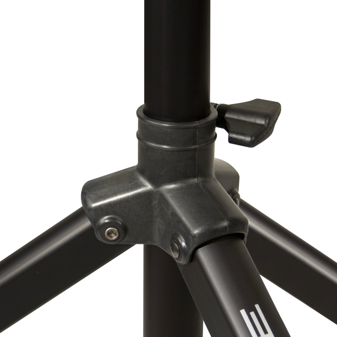 JBL Tripod Stand (Manual Assist) - Black - Aluminum Tripod Speaker Stand with Secure Locking Pin and 150 lbs Load Capacity - Detailshot 2 image number null