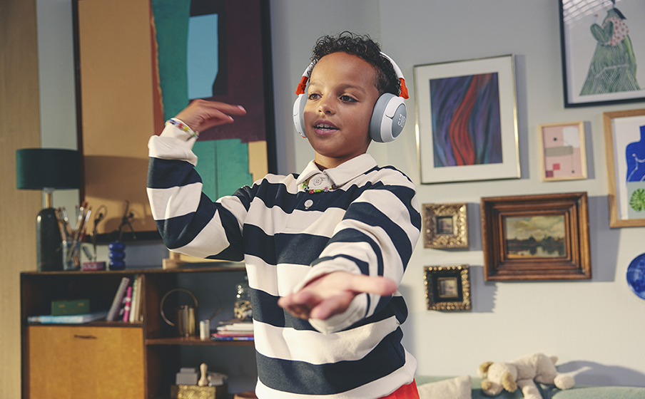 JBL Junior Free Blauw: veilige open-ear hoofdtelefoon voor kids