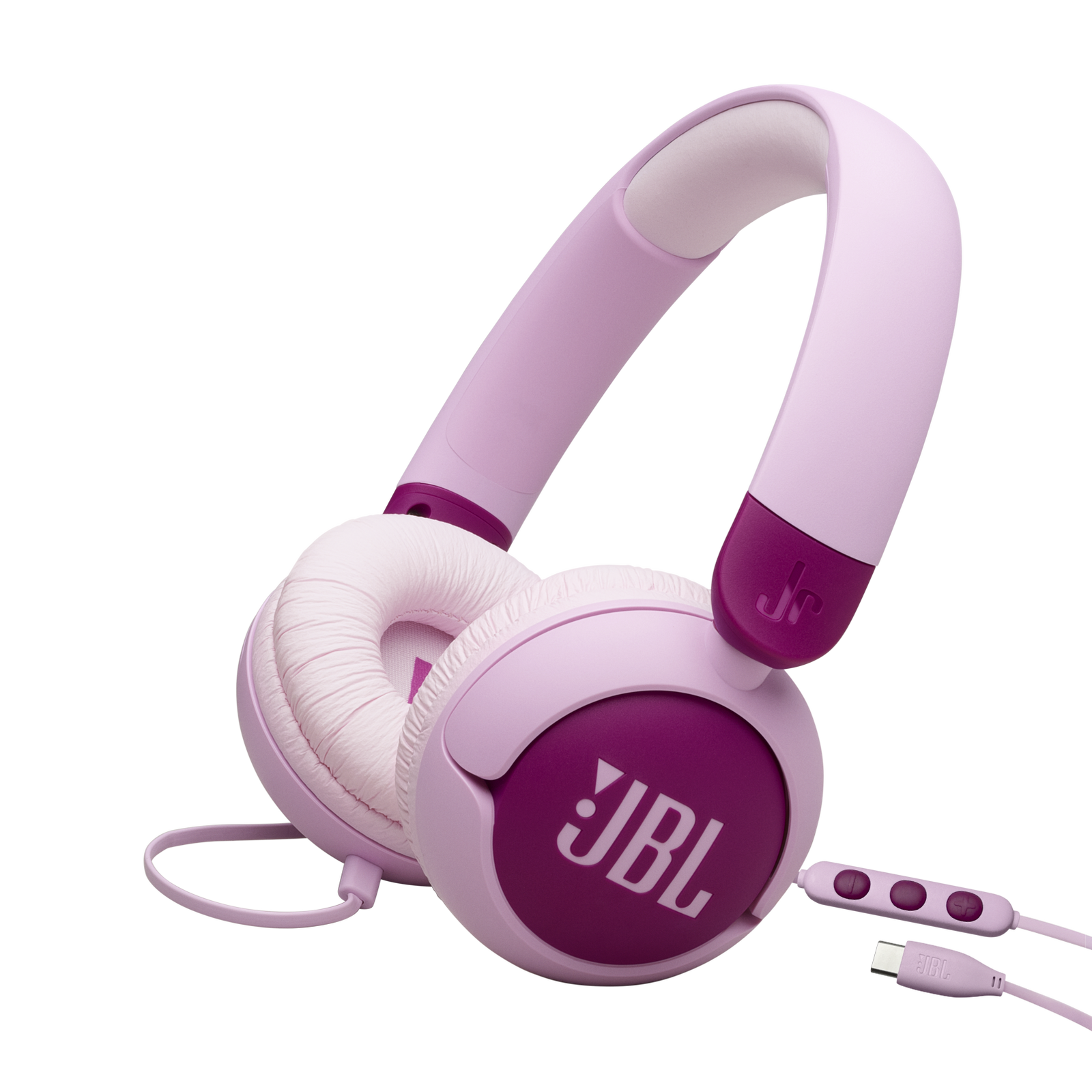 JBL Junior 320C – On-Ear Kinderkoptelefoon - Bedrade USB-C Koptelefoon - Maximaal 85 dB – Kindveilig Volume – Paars