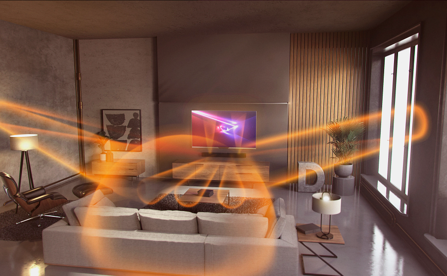 Bar 5.0 MultiBeam Dolby Atmos® en MultiBeam™ Surround Sound - Image