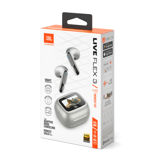 kwmobile cover voor oordopjes case - Compatibel met JBL Live Flex 3 / Live Buds 3 / Live Beam 3 - Trendy beschermhoes draadloze oordopjes in zwart