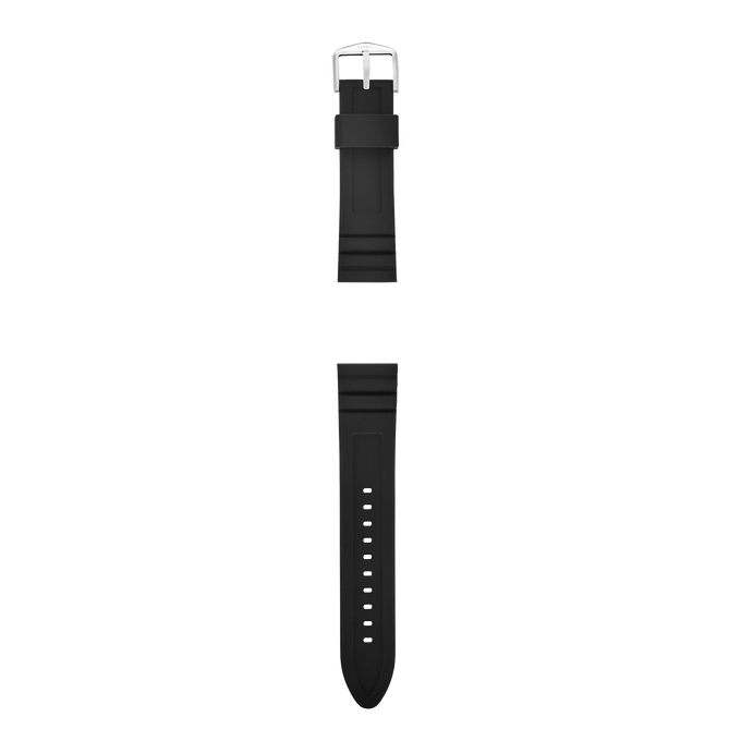 Fossil Display Smartwatch Strap S221304 - Black - 22mm Black Silicone Watch Strap, S221304. - Hero image number null