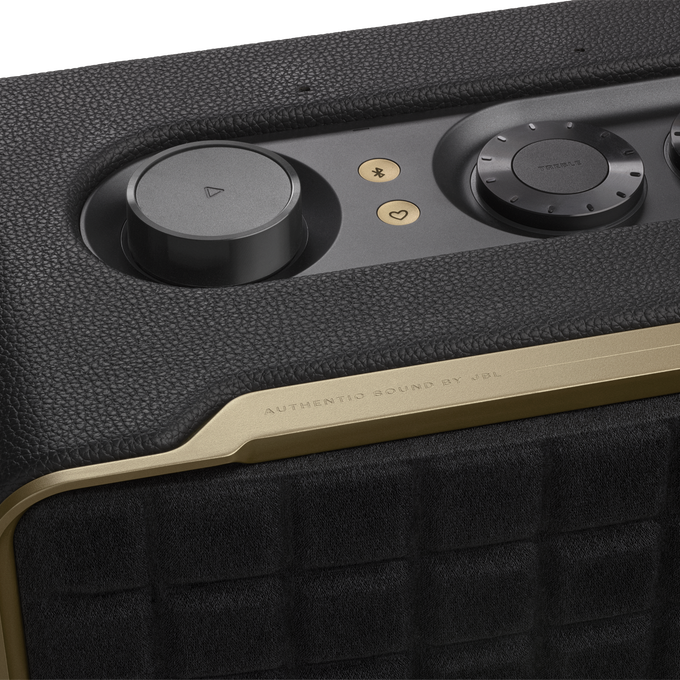 JBL Authentics 200 - Black - Smart home speaker with Wi-Fi, Bluetooth and Voice Assistants with retro design - Detailshot 7 image number null
