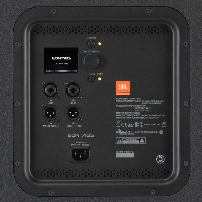 JBL EON718S - Black - Powered 18-inch PA Subwoofer - Detailshot 8 image number null