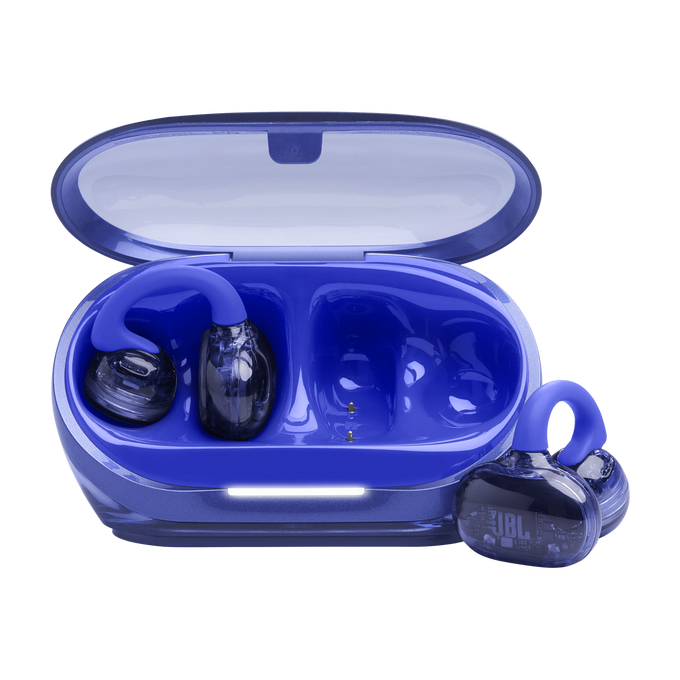 JBL Soundgear Sense, draadloze open-ear Bluetooth-koptelefoon, waterdicht met afnembare nekband, in het zwart