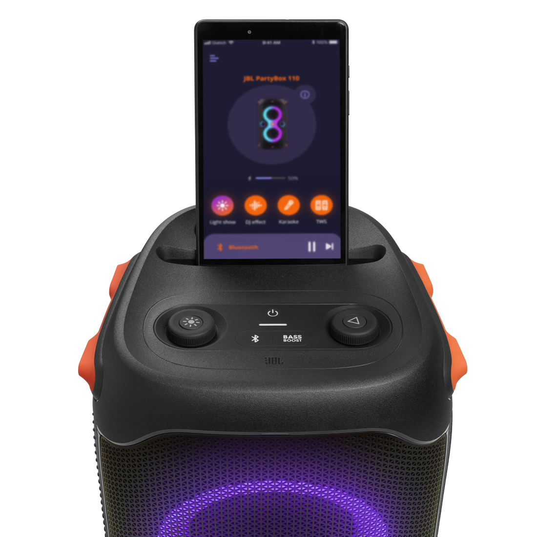 JBL Partybox 110 Draagbare partyluidspreker met 160W krachtig geluid