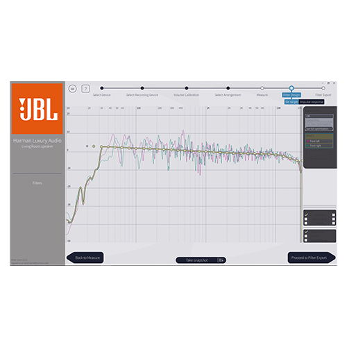 JBL SA750 DIRAC Live om de output van luidsprekers en subwoofers af te stemmen op de luisterruimte (kalibratiemicrofoon inbegrepen). - Image