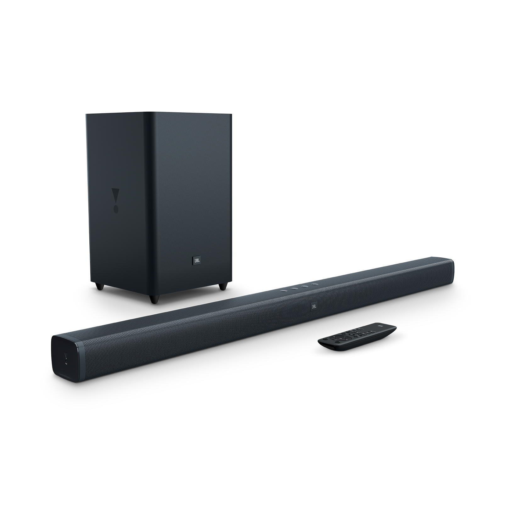 Soundbar speaker with subwoofer clearance